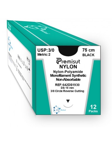 Sutura Nylon No Absorbible 3/0...