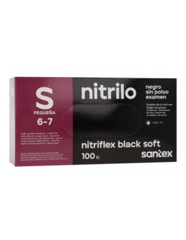 Guantes de nitrilo sin polvo Santex....